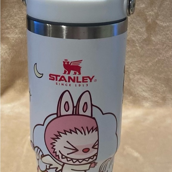 Stanley White and Pink Labubu Insulated Bottle - Picture 4 of 13